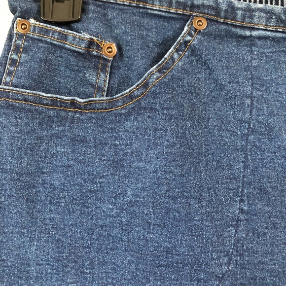 Just My Size Blue Denim Gaucho Pants- Size 2X - Picture 2 of 4